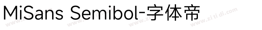 MiSans Semibol字体转换